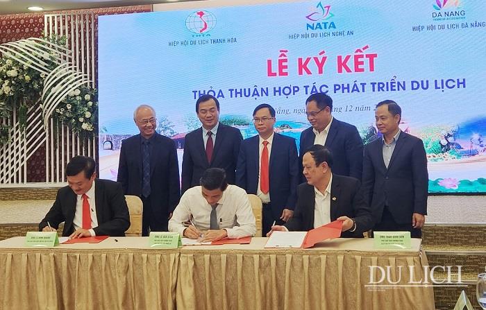 Ký kết thỏa thuận hợp tác phát triển du lịch giữa HHDL các địa phương Nghệ An, Thanh Hóa, Đà Nẵng 